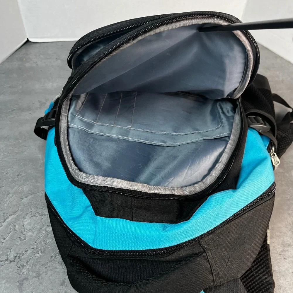 Fanspack Blue Black‎ Multi-Pocket School Travel Backpack with Reflective Straps